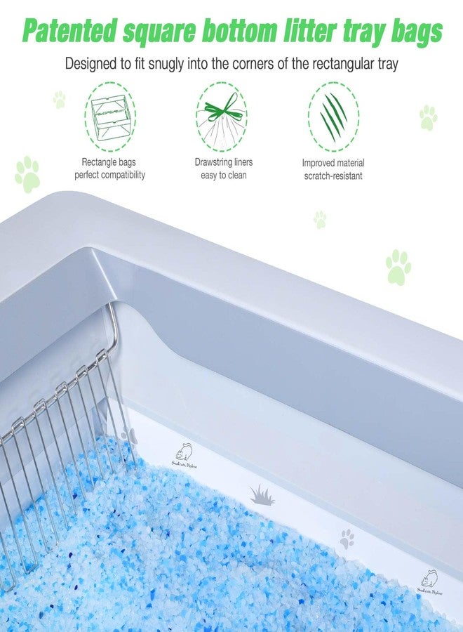Med Litter Box Liners Compatible with Pets Scoopfree Litter Box Refill Tray Rectangle Bags with Anti-scratch Cardboard 20 Pack - Image 2